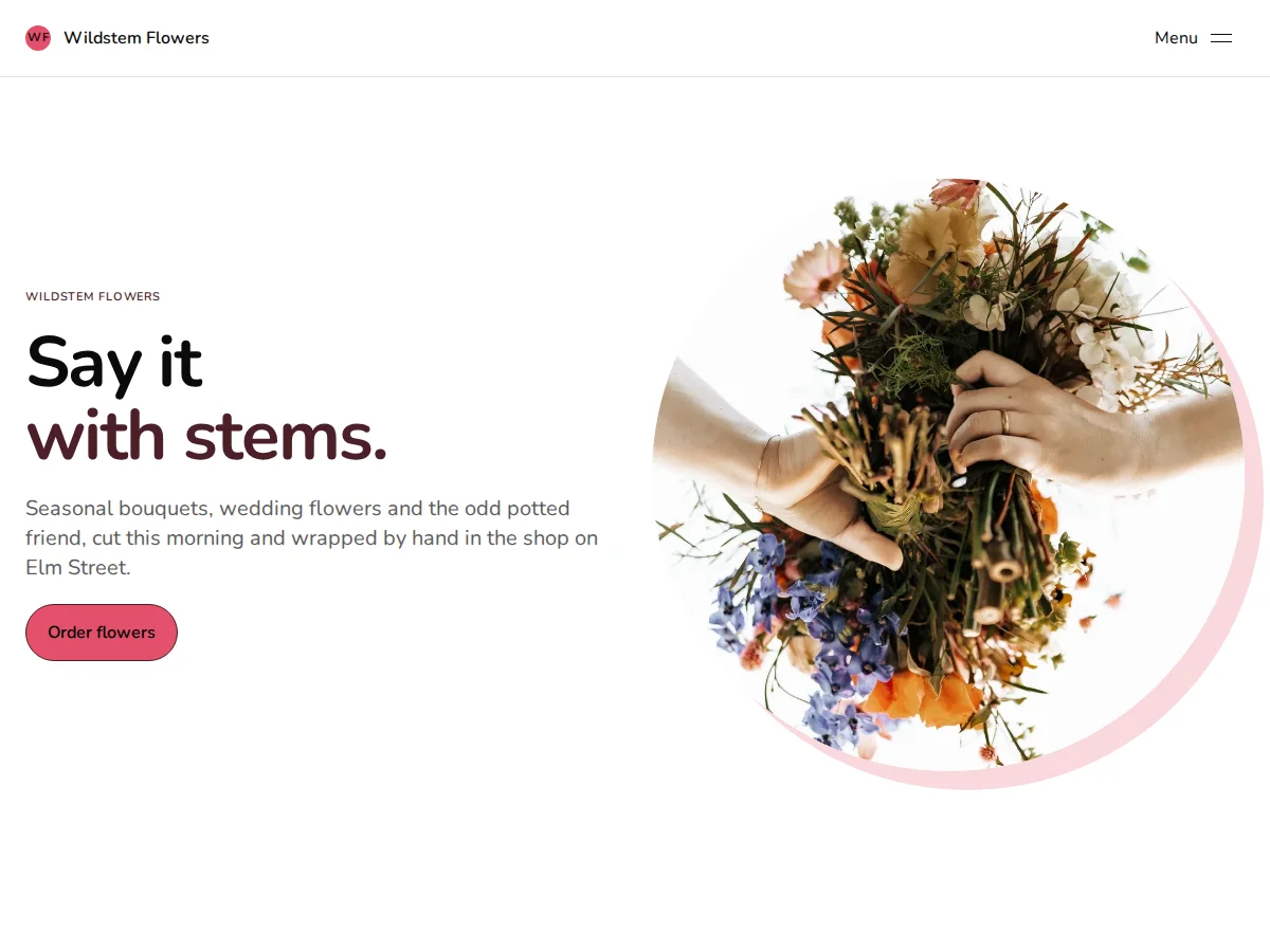 The Bloom website design