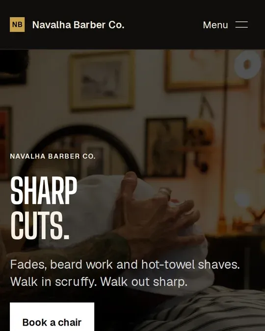 The Parlour website design